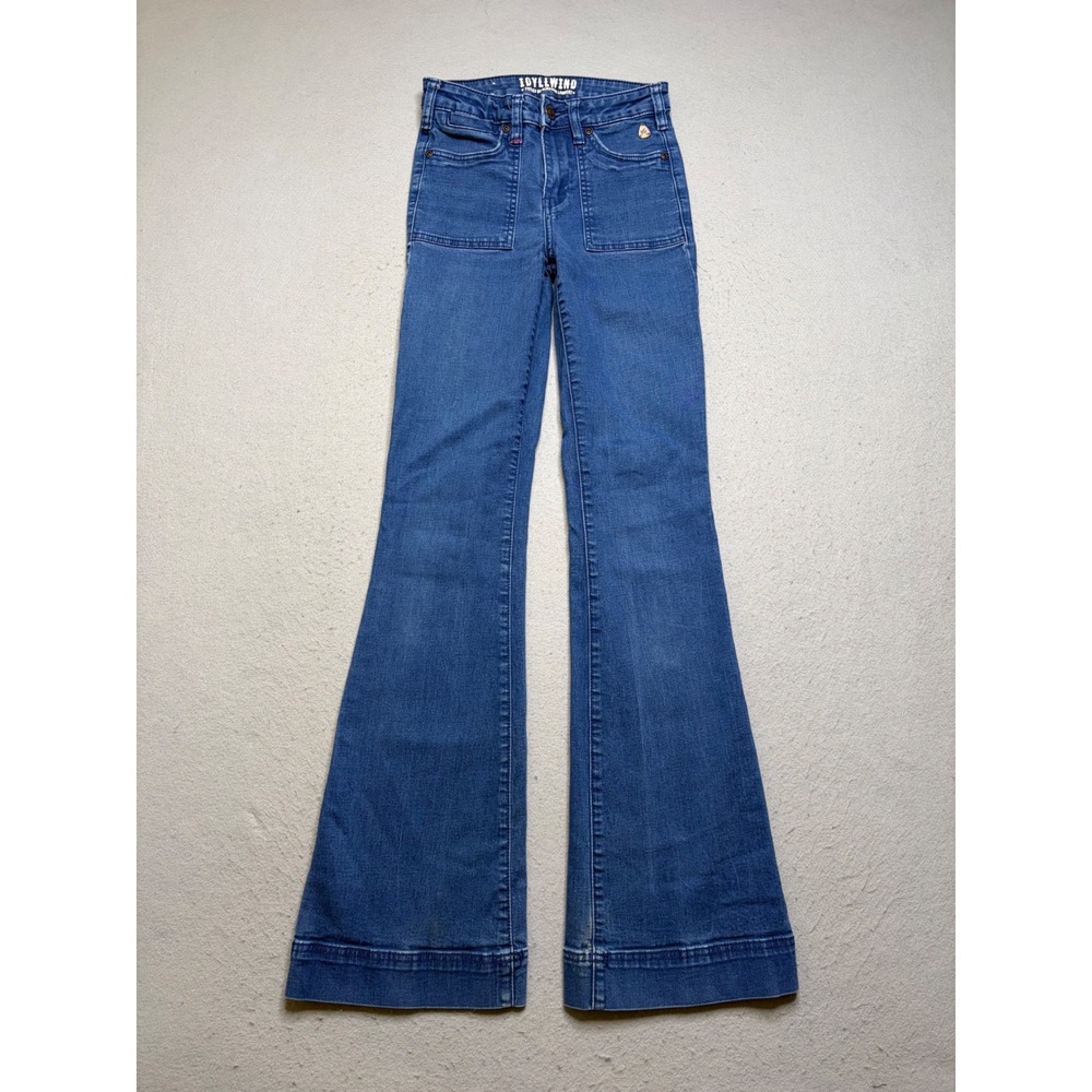 Idyllwind Flare Jeans Womens 2 Blue Miranda Lambert High Rise Patch Pocket Denim